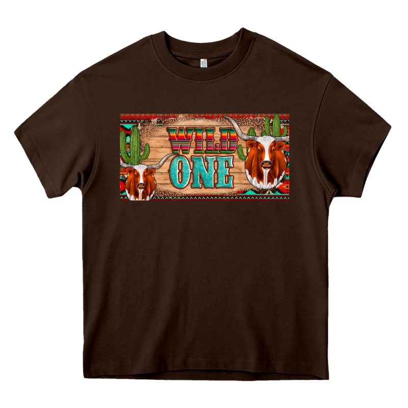 Texas Longhorn Wild One Cactus Licanse Plate Heavy Core Tee by Artiststas | Teevron