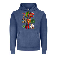 Vintage Denim ho ho ho with Vintage Hoodie - MaliasSmallBusiness