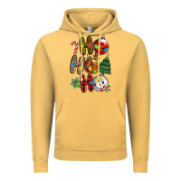 Vintage Mustard ho ho ho with Vintage Hoodie - MaliasSmallBusiness