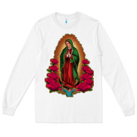 White our lady of guadalupe Long Sleeve Tee - Jasminsmagicworld