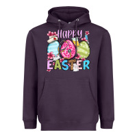 Plum Happy Easter eggs Heavyweight Hoodie - OliviaCreatesArt