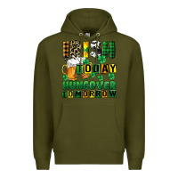 Army Green Irish today hungover tomorrow Premium Hoodie - CowGirlArtShop