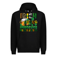 Black Irish today hungover tomorrow Premium Hoodie - CowGirlArtShop