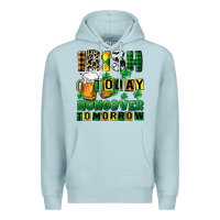 Blue Mist Irish today hungover tomorrow Premium Hoodie - CowGirlArtShop
