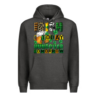 Charcoal Heather Irish today hungover tomorrow Premium Hoodie - CowGirlArtShop