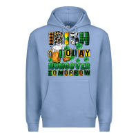 Colony Blue Irish today hungover tomorrow Premium Hoodie - CowGirlArtShop
