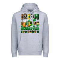 Heather Grey Irish today hungover tomorrow Premium Hoodie - CowGirlArtShop