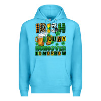 Ocean Blue Irish today hungover tomorrow Premium Hoodie - CowGirlArtShop