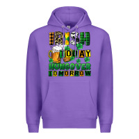 Purple Irish today hungover tomorrow Premium Hoodie - CowGirlArtShop