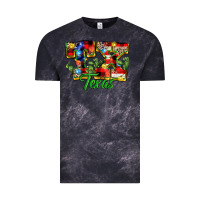 Cloud Black Christmas Texas Vintage Tee - MaliasSmallBusiness