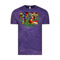 Cloud Purple Christmas Texas Vintage Tee - MaliasSmallBusiness