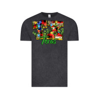 Vintage Black Christmas Texas Vintage Tee - MaliasSmallBusiness