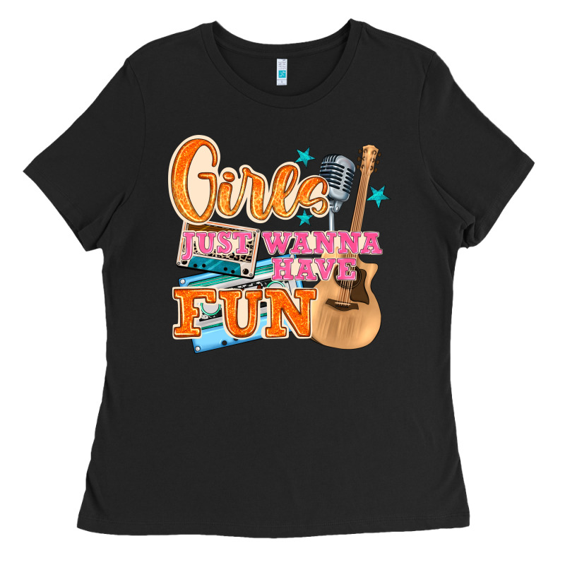 Girls Just Wanna Have Fun Ladies Tee by NancyCooperArtShop | Teevron