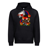 Black Basketball Gnome Urban Hoodie - CowhideDigitalArt