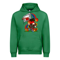 Emerald Basketball Gnome Urban Hoodie - CowhideDigitalArt
