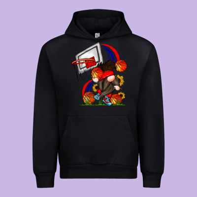 Basketball Gnome Urban Hoodie Designed By Cowhidedigitalart