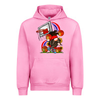 Fuchsia Pink Basketball Gnome Urban Hoodie - CowhideDigitalArt