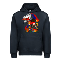 Navy Basketball Gnome Urban Hoodie - CowhideDigitalArt