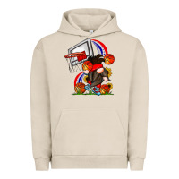 Pigment French Oak Basketball Gnome Urban Hoodie - CowhideDigitalArt