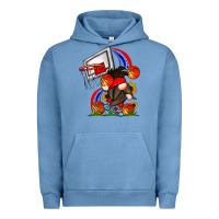 Pigment Pebble Blue Basketball Gnome Urban Hoodie - CowhideDigitalArt