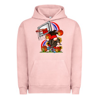 Pigment Salmon Basketball Gnome Urban Hoodie - CowhideDigitalArt