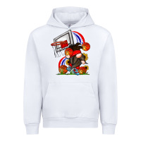 White Basketball Gnome Urban Hoodie - CowhideDigitalArt