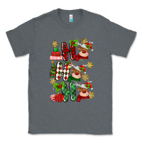 Charcoal Heather ho ho ho reindeer Classic Tee - MaliasSmallBusiness