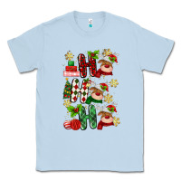Dusty Blue ho ho ho reindeer Classic Tee - MaliasSmallBusiness