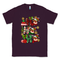 Plum ho ho ho reindeer Classic Tee - MaliasSmallBusiness
