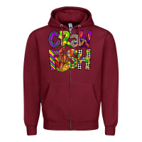 Burgundy crawfish mardi gras Zipper Hoodie - CowGirlArtShop