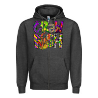 Charcoal Heather crawfish mardi gras Zipper Hoodie - CowGirlArtShop