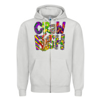 Dove Grey crawfish mardi gras Zipper Hoodie - CowGirlArtShop