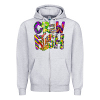 Heather Grey crawfish mardi gras Zipper Hoodie - CowGirlArtShop