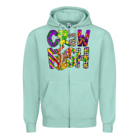 Seafoam crawfish mardi gras Zipper Hoodie - CowGirlArtShop