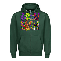 Sports Green crawfish mardi gras Zipper Hoodie - CowGirlArtShop