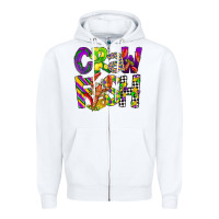 White crawfish mardi gras Zipper Hoodie - CowGirlArtShop