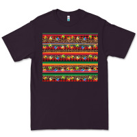 Plum Christmas lights serape Premium Tee - BarkalooDesign
