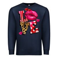 Navy Western love lips Premium Sweatshirt - FaDigitalArtStudio