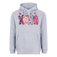 Heather Grey xoxo pig olivia Heavyweight Hoodie - OliviaCreatesArt