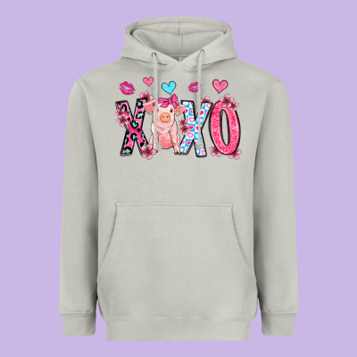 Xoxo Pig Olivia Heavyweight Hoodie Designed By Oliviacreatesart