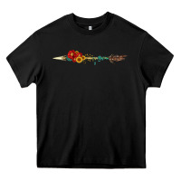 Black flowers and arrow with gemstone Heavy Core Tee - Artiststas