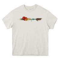 Flowers And Arrow With Gemstone Heavy Core Tee | Teevron