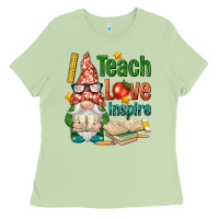 Matcha gnome teach love inspire Ladies Tee - NancyCooperArtShop