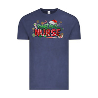Vintage Denim Registered Nurse Christmas Vintage Tee - MaliasSmallBusiness