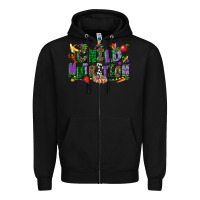Black child nutrition mardi gras cowgirl Zipper Hoodie - CowGirlArtShop