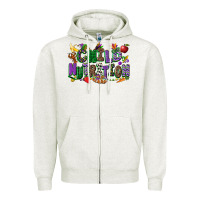 Oatmeal Heather child nutrition mardi gras cowgirl Zipper Hoodie - CowGirlArtShop