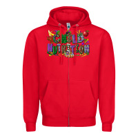 Red child nutrition mardi gras cowgirl Zipper Hoodie - CowGirlArtShop