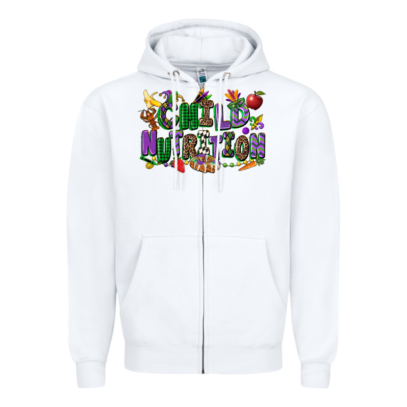 Child Nutrition Mardi Gras Cowgirl Zipper Hoodie by CowGirlArtShop | Teevron