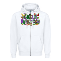 White child nutrition mardi gras cowgirl Zipper Hoodie - CowGirlArtShop