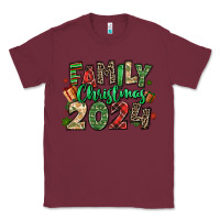 Burgundy family christmas 2024 Classic Tee - MaliasSmallBusiness